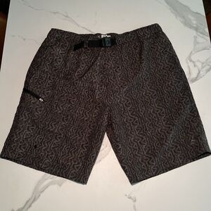 Alpine Design Gray Black Brown Print Cargo Hiking Walking Fishing Shorts Size Lg